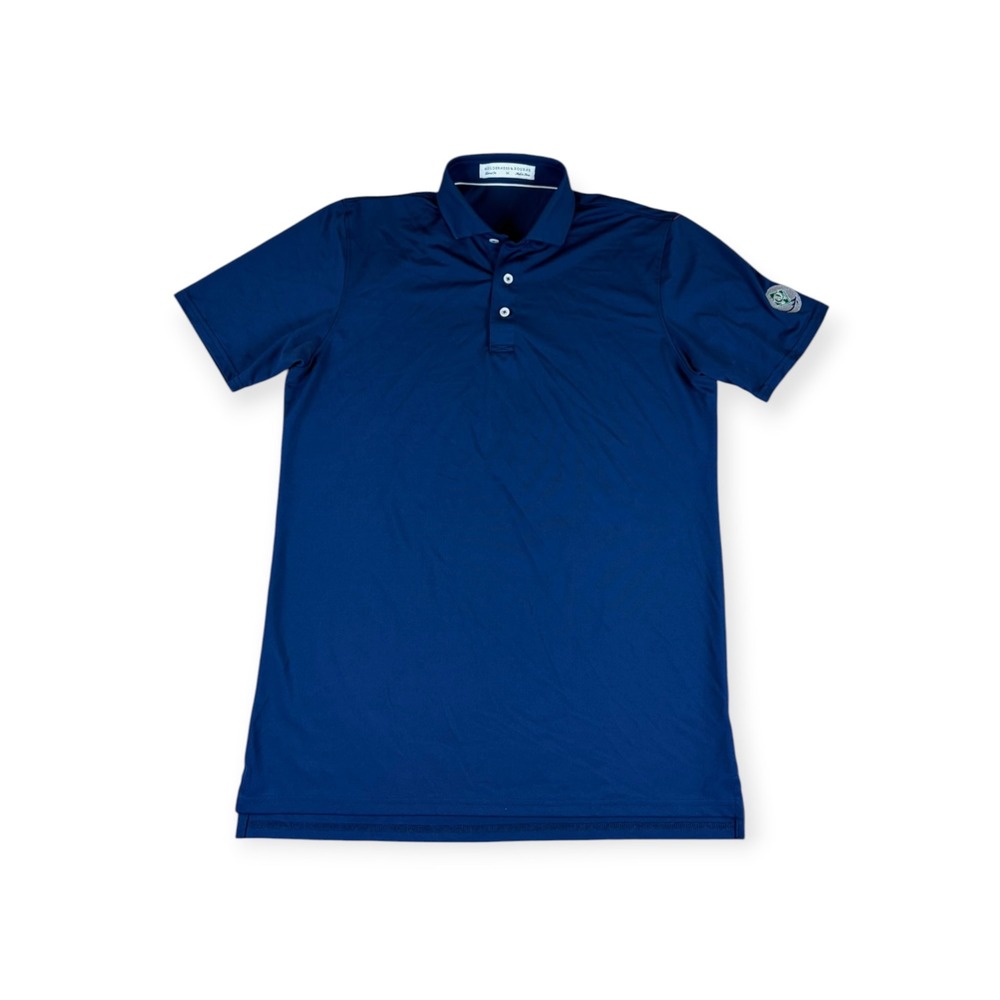 Holderness & Bourne Mens Tailored Fit Golf Polo Shirt Navy Blue Size Medium